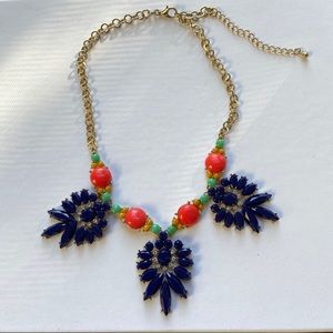 Blue and Gold Statement Necklace
